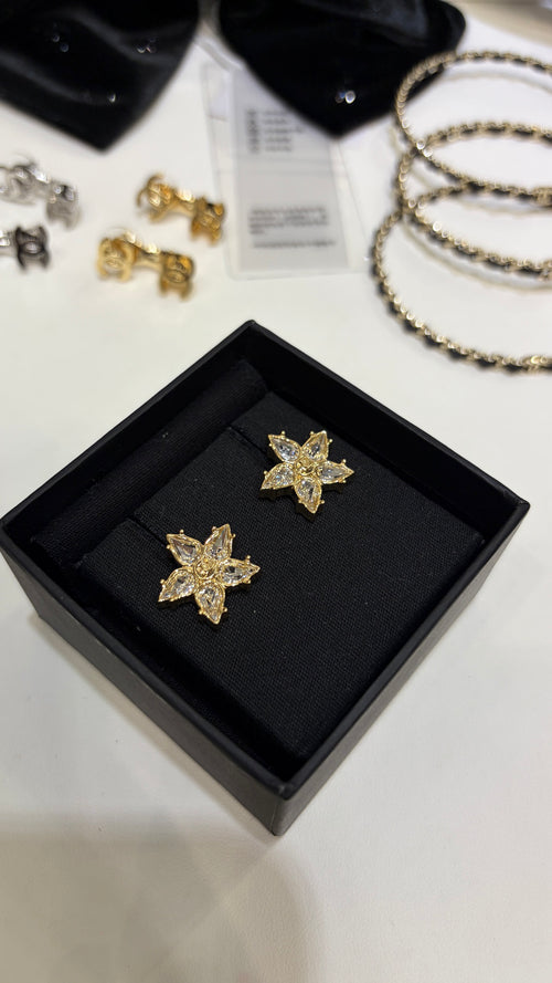(606719)Pentagram stud earrings.