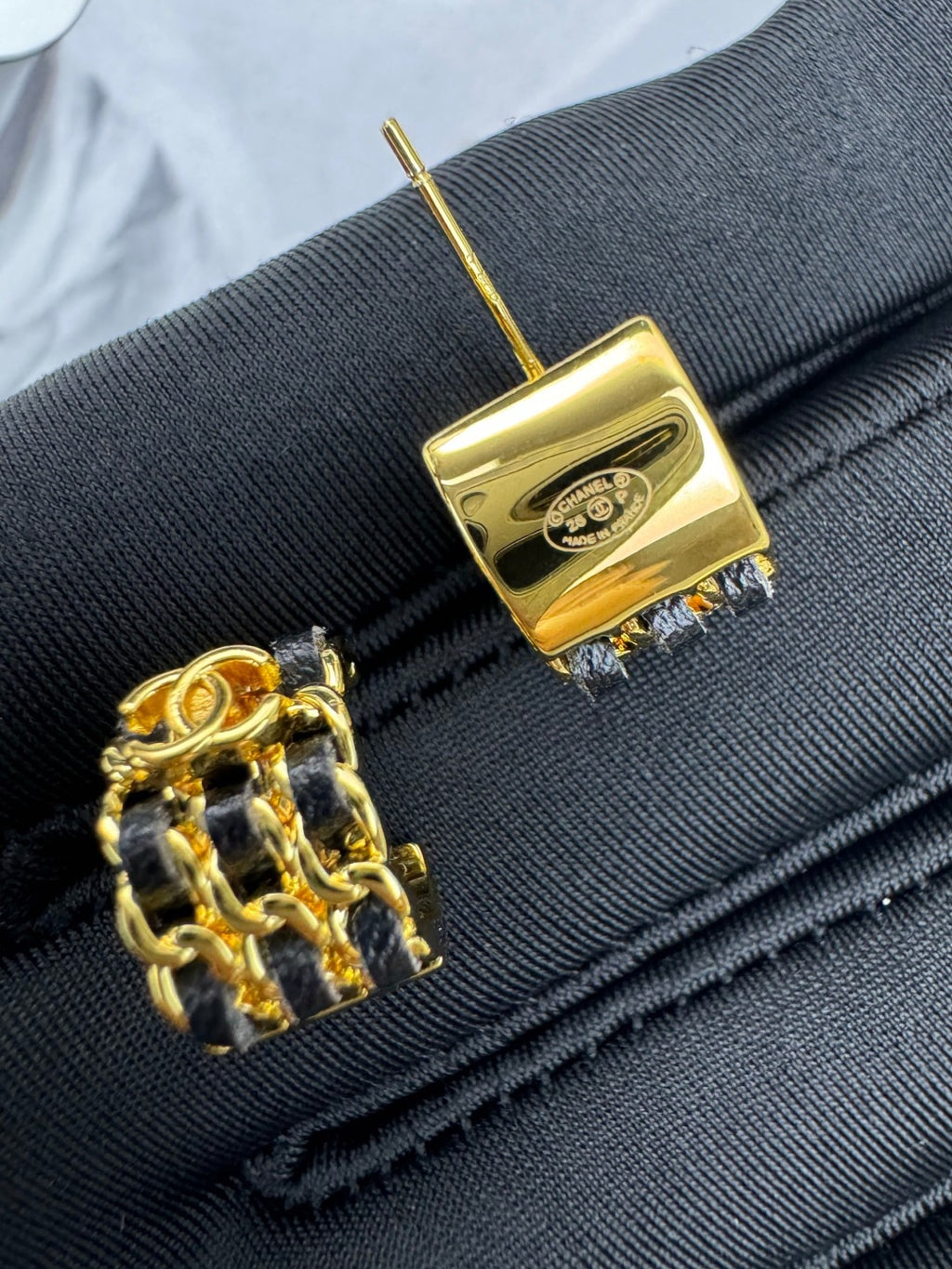 Wear leather earrings.