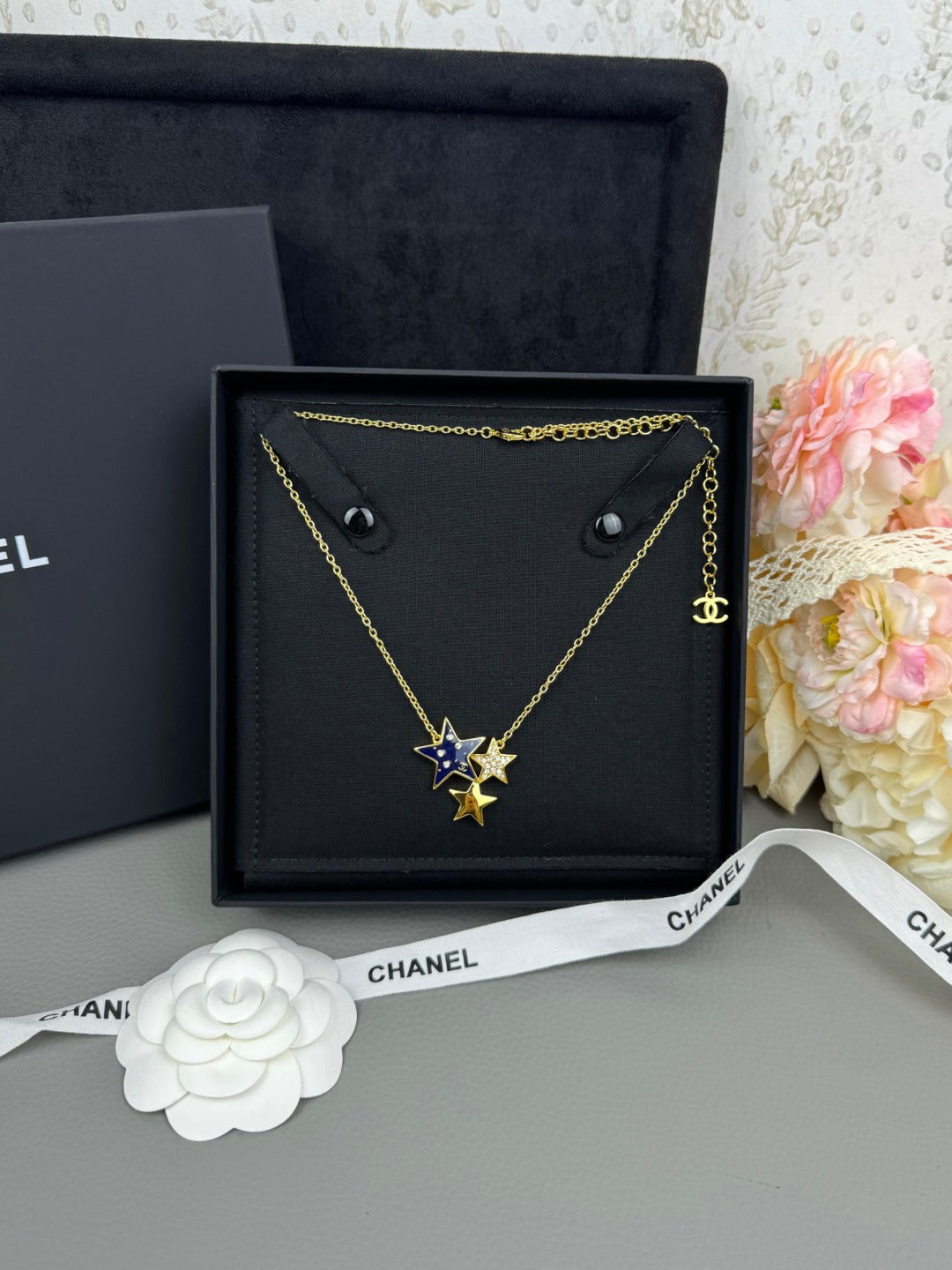 Star necklace.