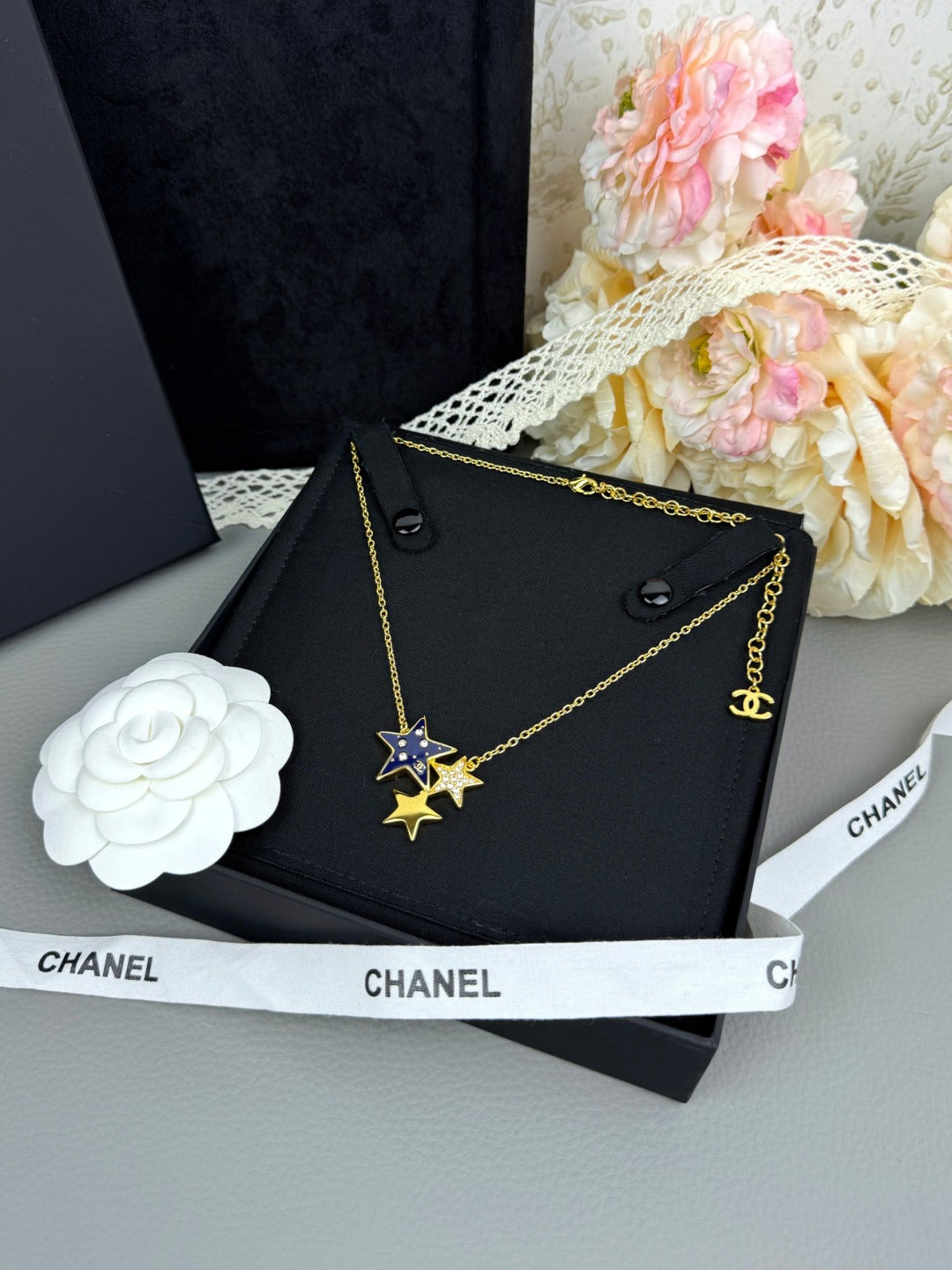 Star necklace.