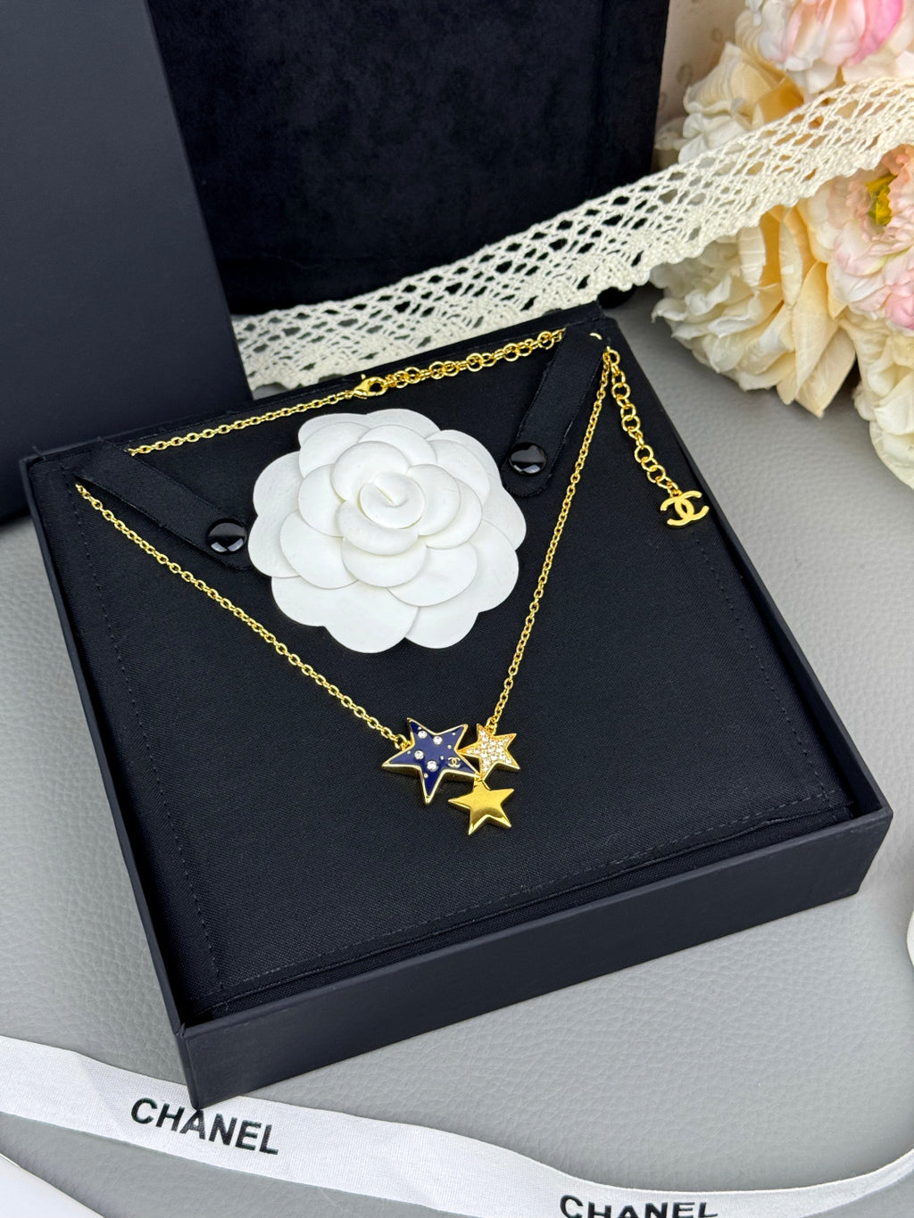 Star necklace.