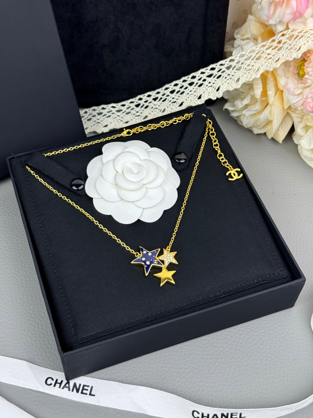 Star necklace.