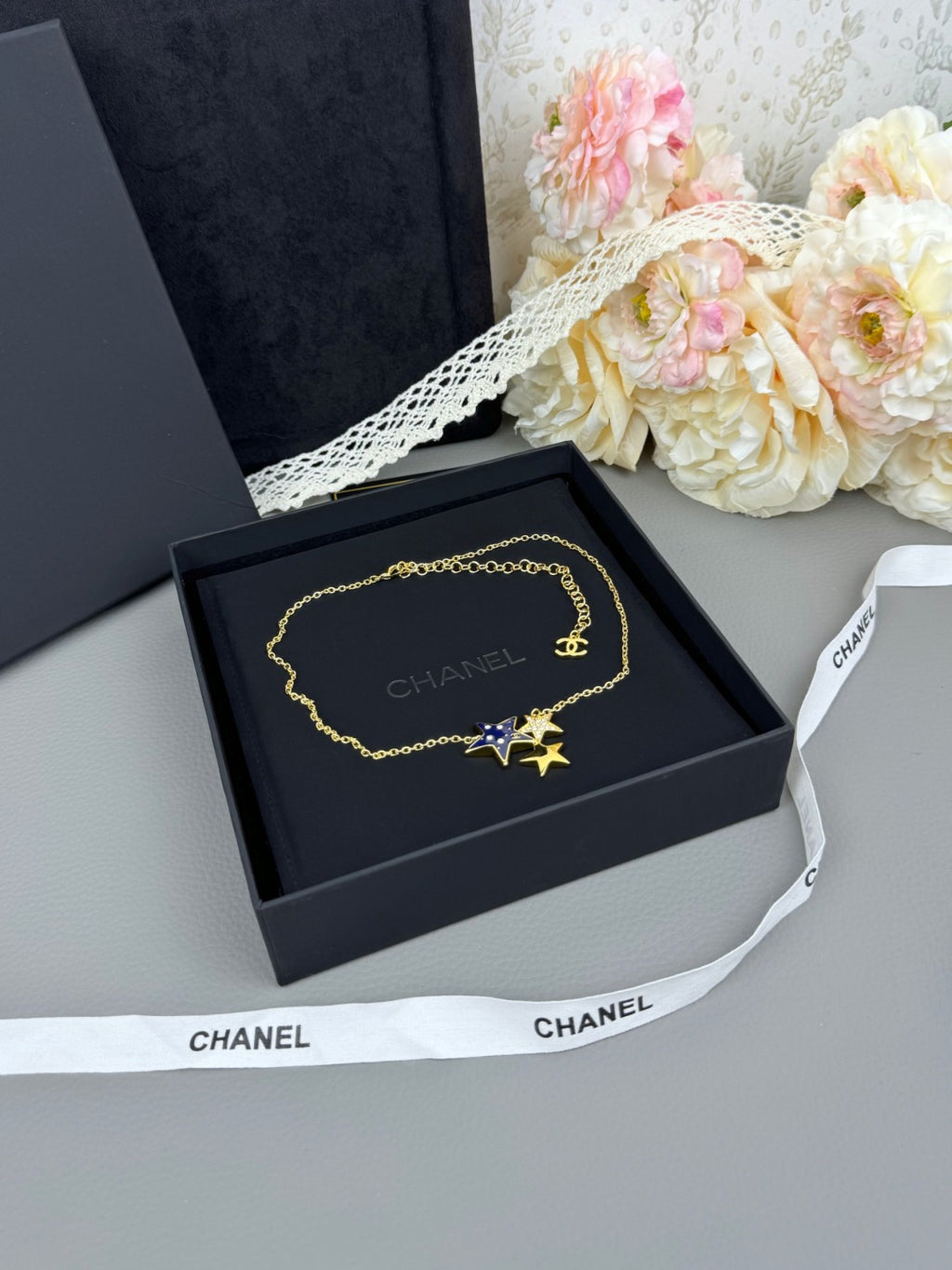 Star necklace.