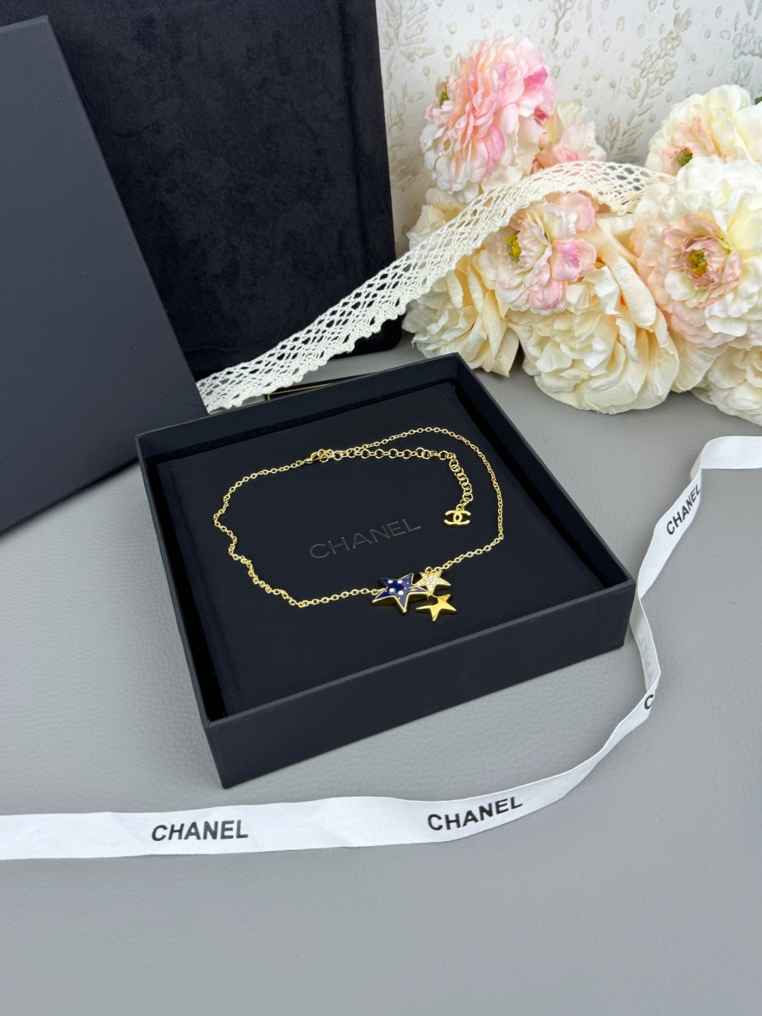 Star necklace.
