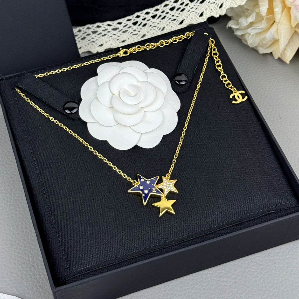 Star necklace.