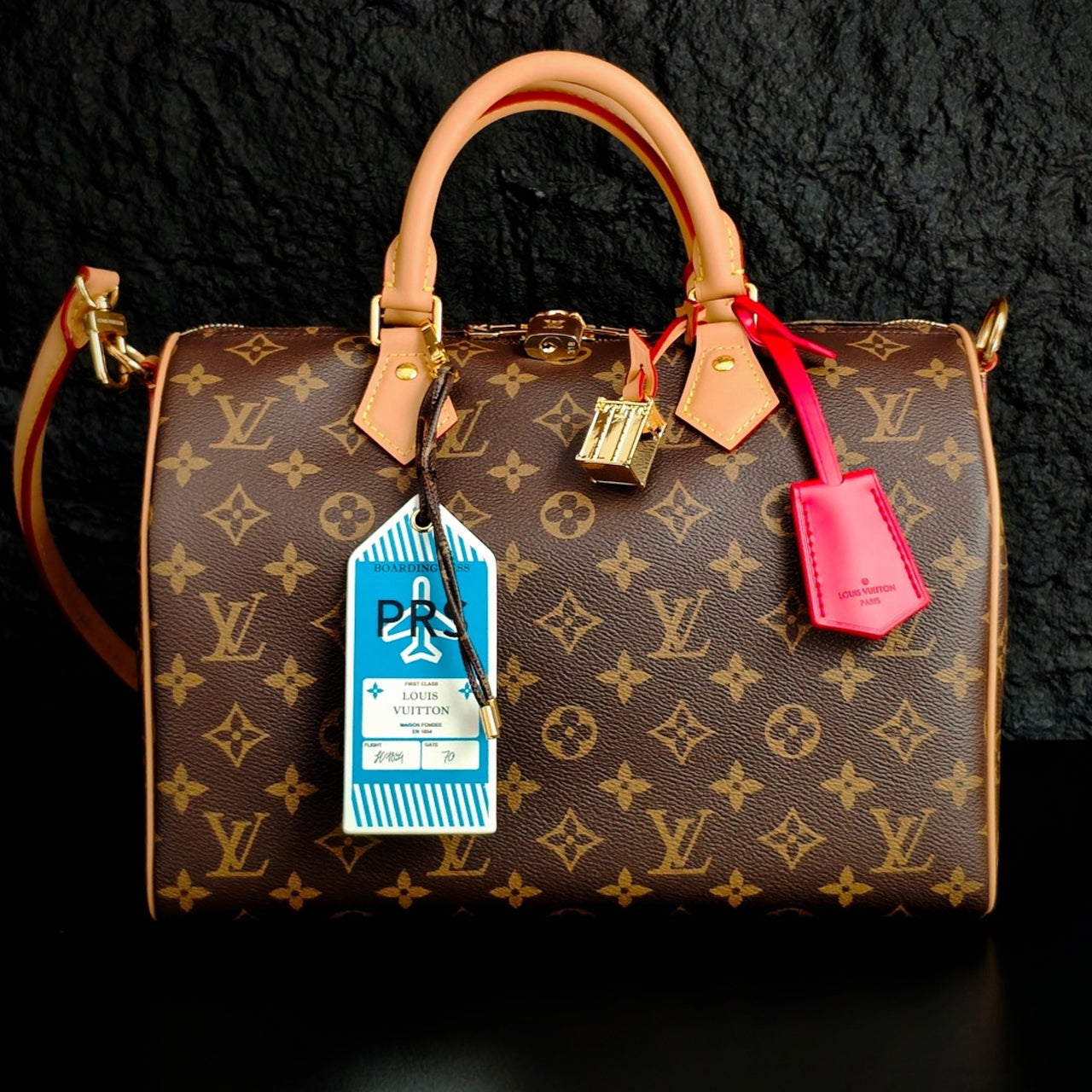 (M11945)Speedy Soft 30 Dark handbag
